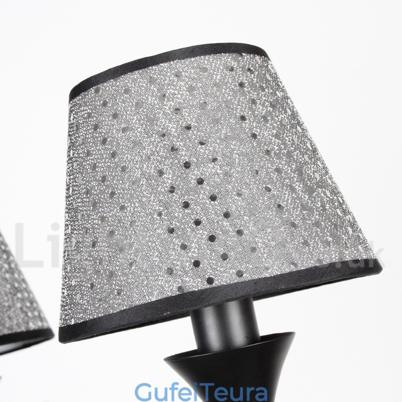 5 אור כפרי מודרני עכשווי רטרו שחור בסגנון נברשת