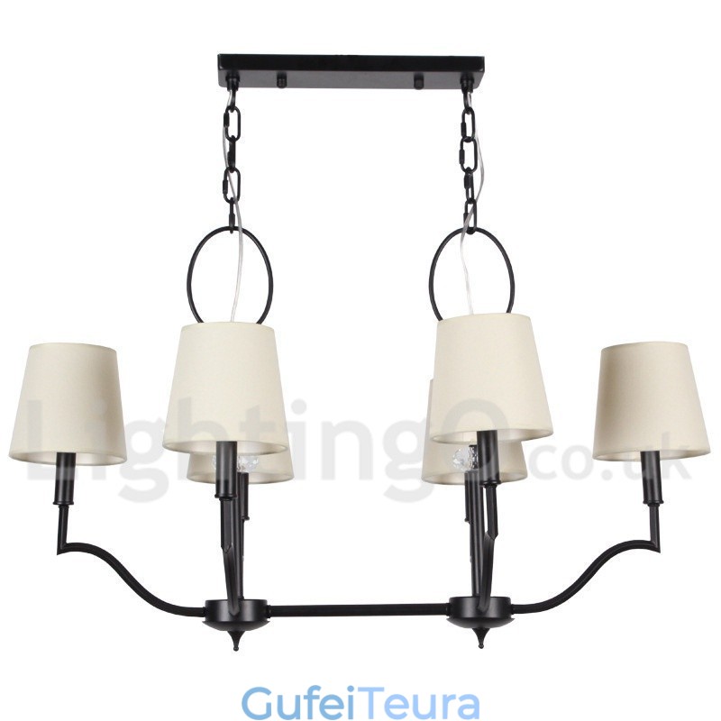 נברשת 6 אור מודרנית עכשווית בסגנון נר