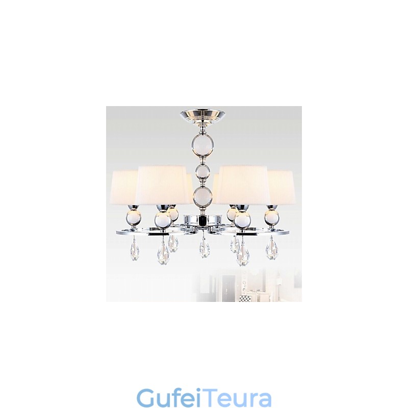 נברשת מתכת כרום קריסטל מודרנית עכשווית