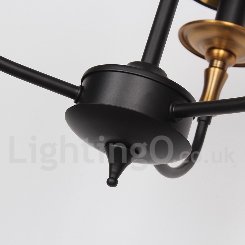 נברשת 3 אור רטרו עכשווי בסגנון נר