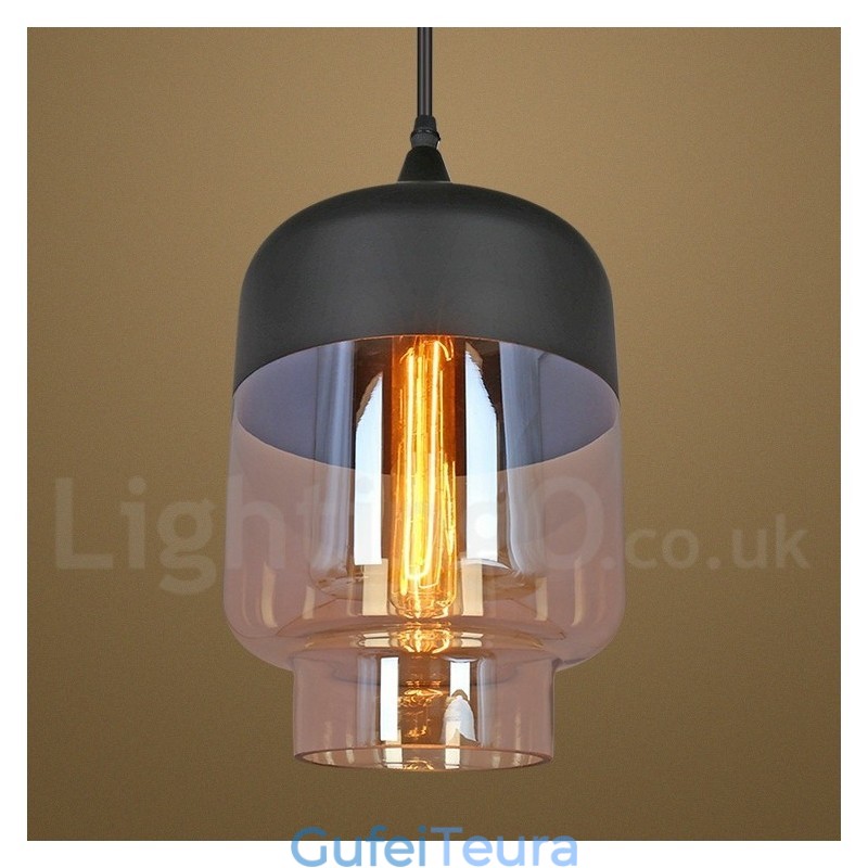 אור תליון זכוכית כפרי מנורת תליון טרקלין אירופאית