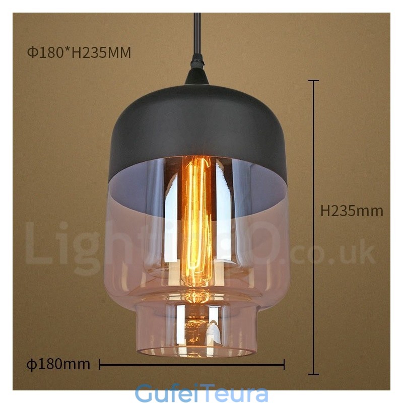 אור תליון זכוכית כפרי מנורת תליון טרקלין אירופאית