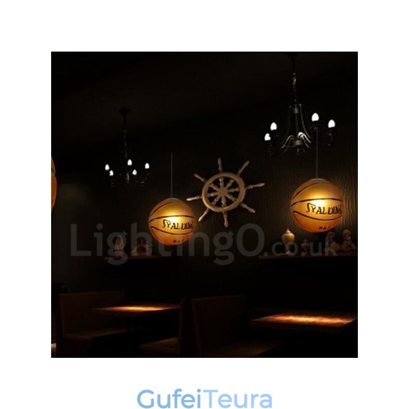 1 אור וינטג' מודרני עכשווי כדורסל זכוכית צל תליון אור