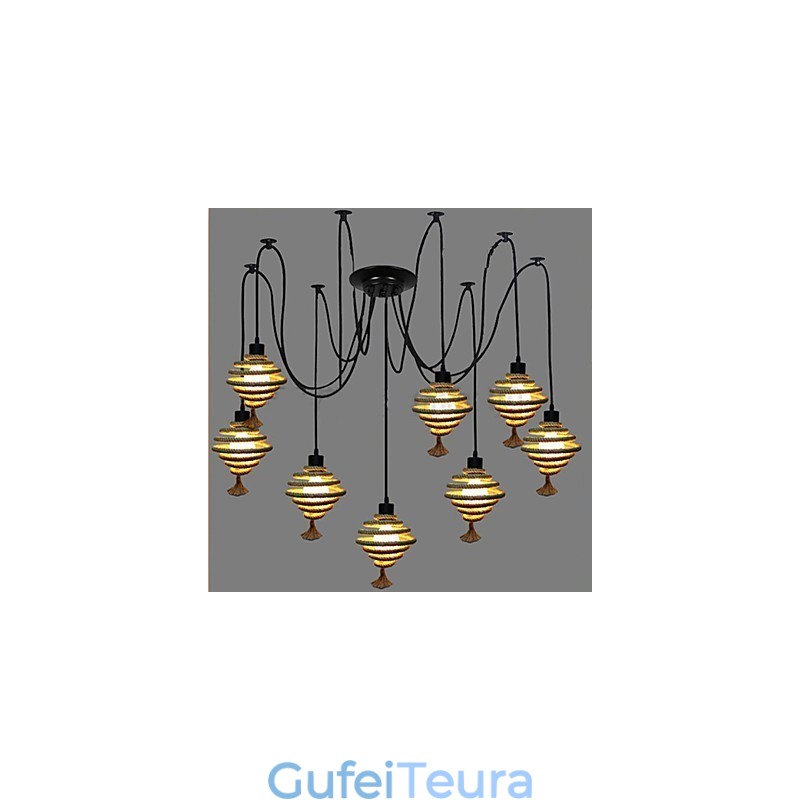 הנורדי קאנטרי רטרו נברשת חלת דבש מנורת נברשת המשרתות השמיימיות מפזרות פריחה.