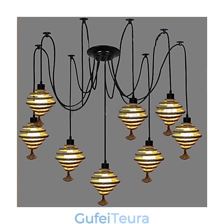 הנורדי קאנטרי רטרו נברשת חלת דבש מנורת נברשת המשרתות השמיימיות מפזרות פריחה.