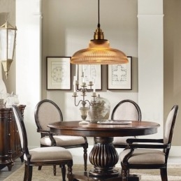 1 אור תליון זכוכית וינטג' בהיר