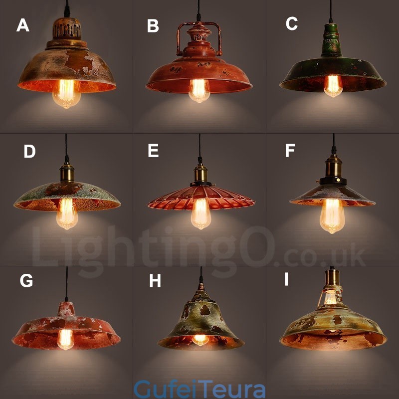 1 אור כפרי לודג' רטרו וינטג' תליון לופט לופט