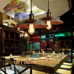 1 אור כפרי לודג' רטרו וינטג' תליון לופט לופט