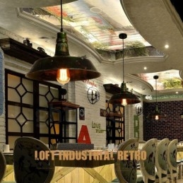 1 אור כפרי לודג' רטרו וינטג' תליון לופט לופט