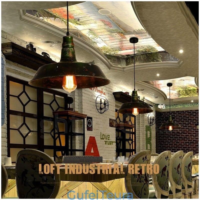 1 אור כפרי לודג' רטרו וינטג' תליון לופט לופט