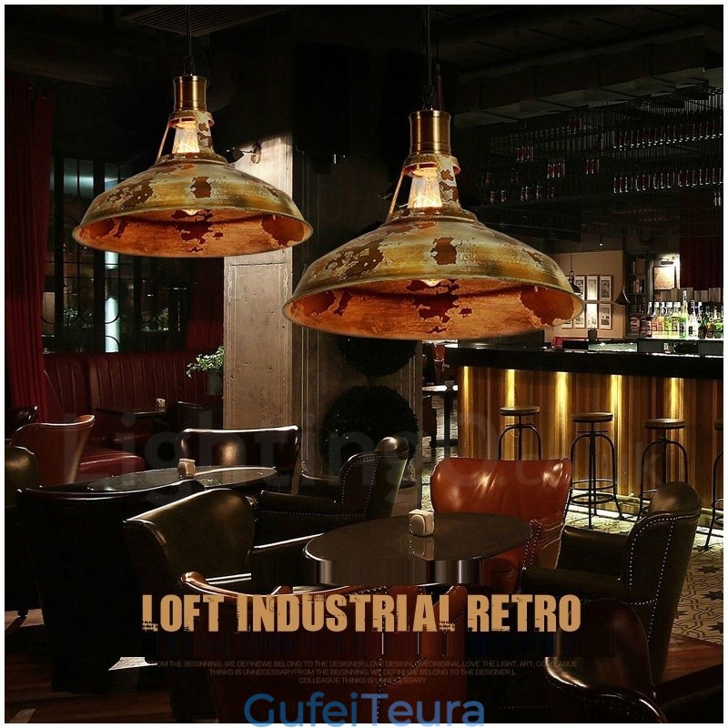 1 אור כפרי לודג' רטרו וינטג' תליון לופט לופט