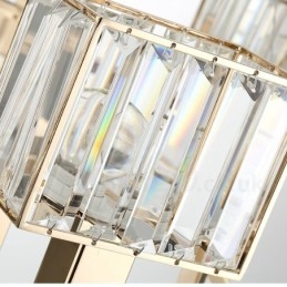 תאורת תליון פלדה מודרנית מודרנית 10 אור עם גוון קריסטל