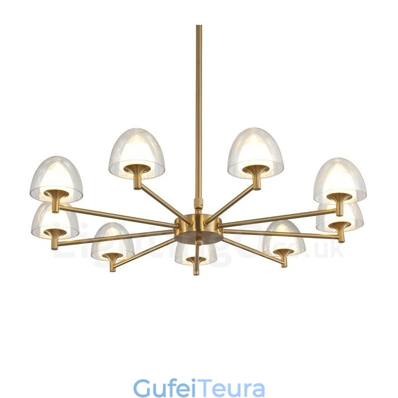 מודרני עכשווי 9 נברשת מתכת קלה עם גוון אקרילי