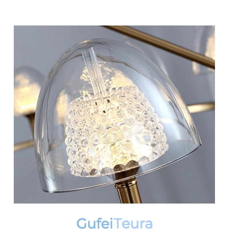 מודרני עכשווי 9 נברשת מתכת קלה עם גוון אקרילי