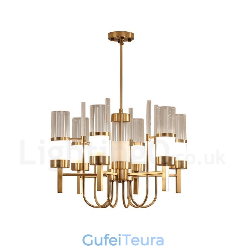 Lodge Rustic Lodge Modern Contemporary 6 נברשת פלדה בהירה עם גוון זכוכית