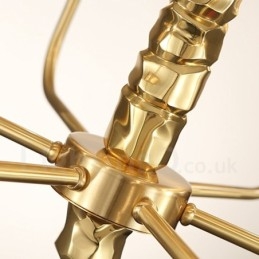 מודרני עכשווי 8 נברשת פליז בהירה עם גוון זכוכית