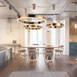 תאורת תליון פלדה מודרנית מודרנית 1 קלה עם גוון אקרילי