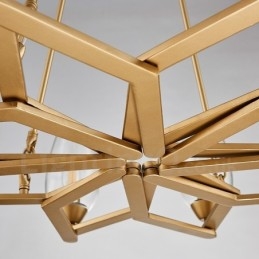 תאורת תליון פלדה מודרנית עכשווית 10 אור עם גוון זכוכית