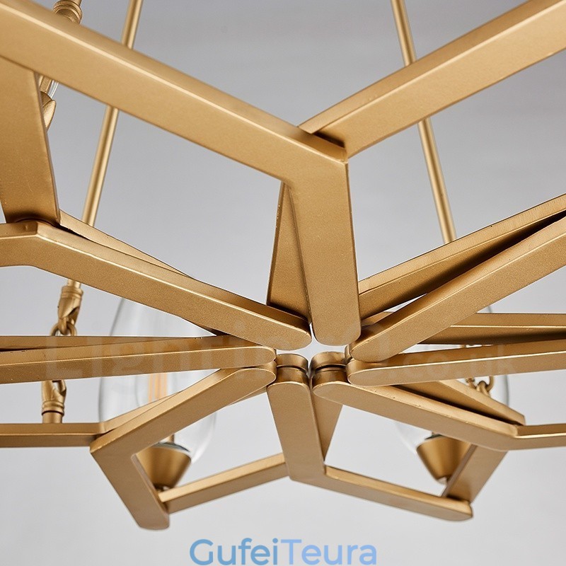 תאורת תליון פלדה מודרנית עכשווית 10 אור עם גוון זכוכית