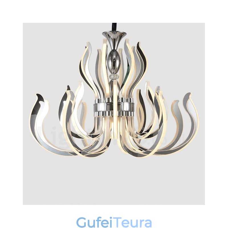 נברשת מודרנית מודרנית 24 אקרילית בהירה עם גוון אקרילי