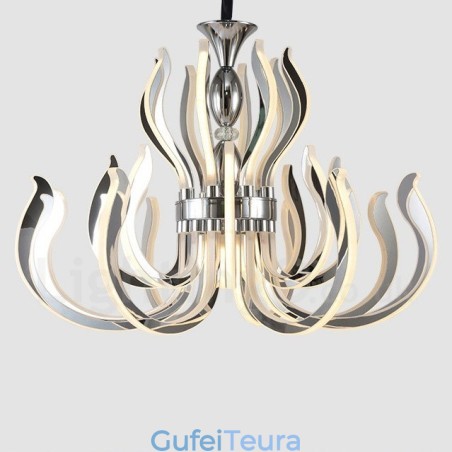 נברשת מודרנית מודרנית 24 אקרילית בהירה עם גוון אקרילי