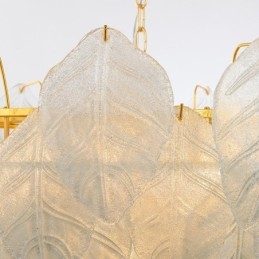 תאורת תליון פלדה מודרנית עכשווית עם 4 אור עם גוון זכוכית