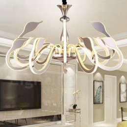 נברשת מודרנית עכשווית 12 קלה ניתנת לעמעום עם גוון אקרילי