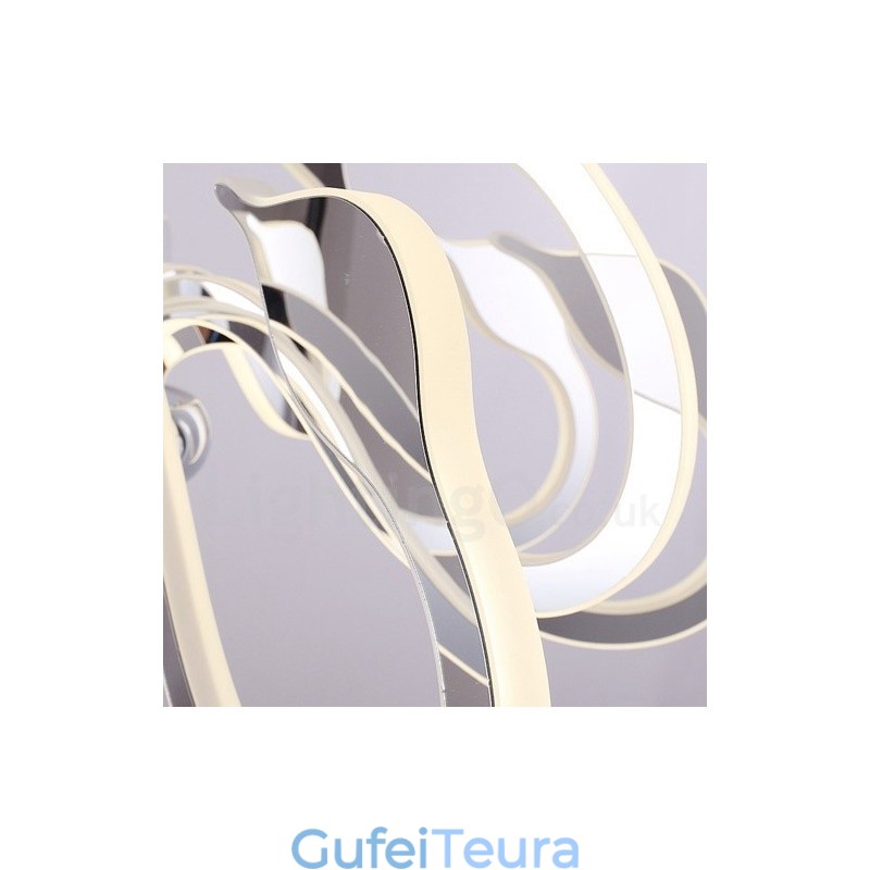 נברשת פלדה בהירה מודרנית עכשווית ניתנת לעמעום עם גוון אקרילי