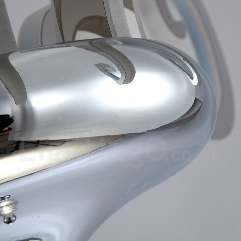 נברשת פלדה בהירה מודרנית עכשווית ניתנת לעמעום 12 עם גוון אקרילי