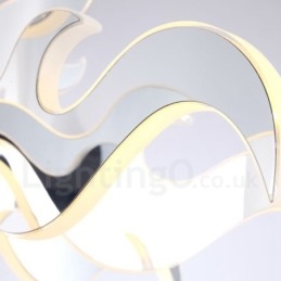 נברשת מודרנית עכשווית 12 קלה ניתנת לעמעום עם גוון אקרילי