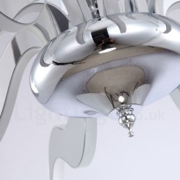 נברשת מודרנית עכשווית 12 קלה ניתנת לעמעום עם גוון אקרילי