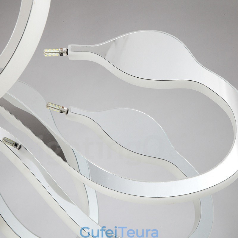 נברשת מודרנית עכשווית 12 קלה ניתנת לעמעום עם גוון אקרילי