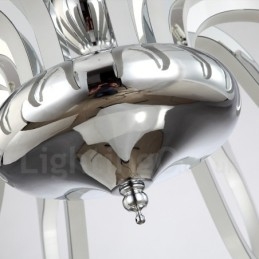 נברשת מודרנית עכשווית 12 קלה ניתנת לעמעום עם גוון אקרילי