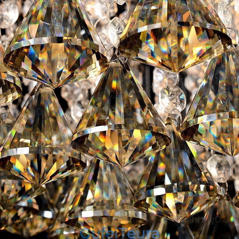 6 אורות תקרה מודרניים ועכשוויים בהירים עם גוון קריסטל