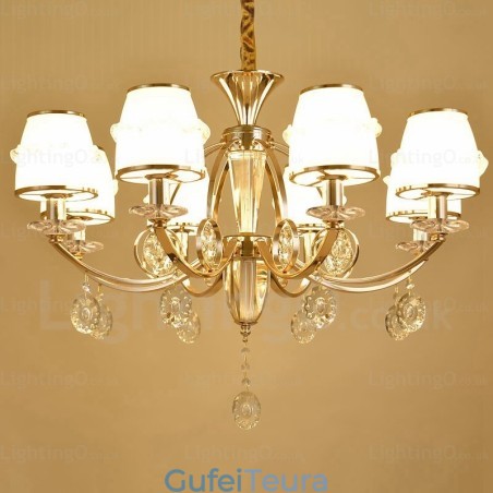 6 נברשת נורדית בהירה עם גוון זכוכית