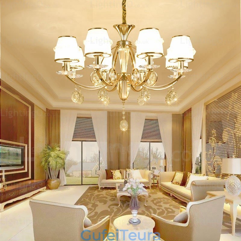 6 נברשת נורדית בהירה עם גוון זכוכית