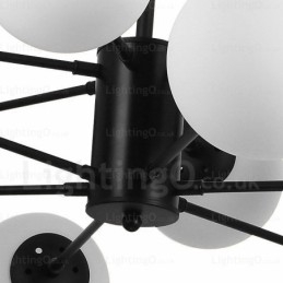 16 נברשת נורדית בהירה עם גוון זכוכית