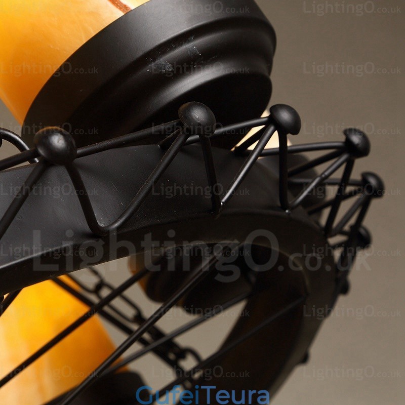 8 אור כפרי וינטג' רטרו תליון אור כפרי עם גוון זכוכית