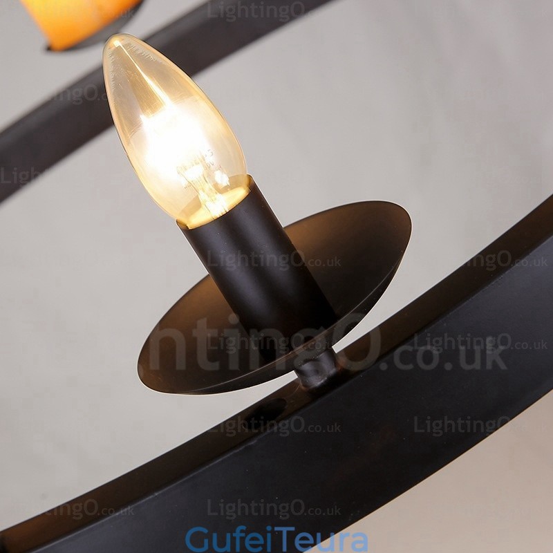 8 אור תליון וינטג' רטרו עם גוון שיש