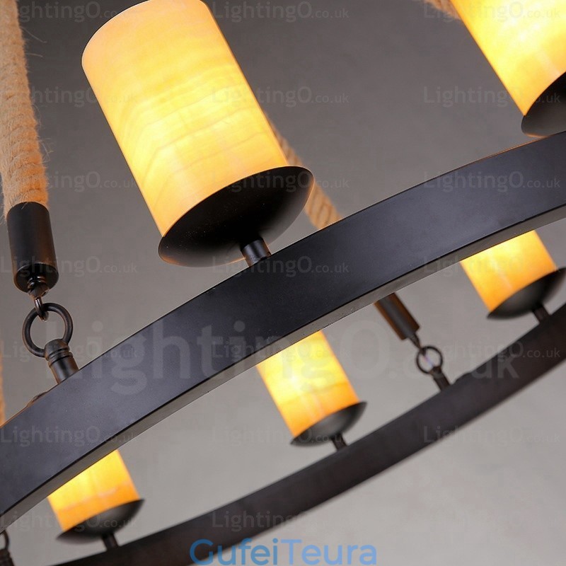 8 אור תליון וינטג' רטרו עם גוון שיש