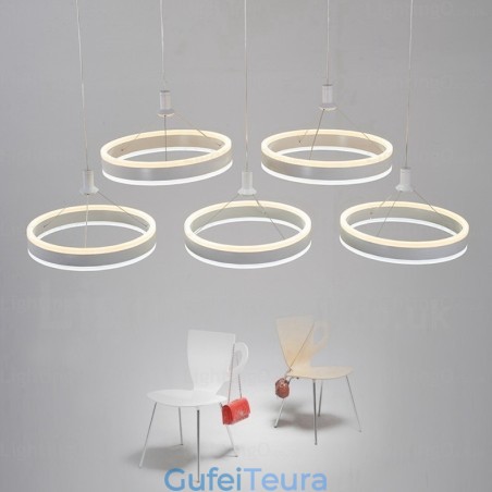 2 אור תליון מודרני מודרני עם גוון אקרילי