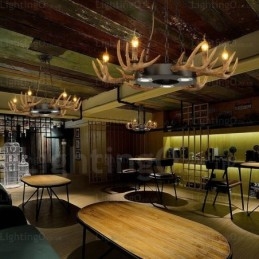 9 אור וינטג' רטרו כפרי נברשת נברשת אור תליון