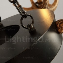 9 אור וינטג' רטרו כפרי נברשת נברשת אור תליון