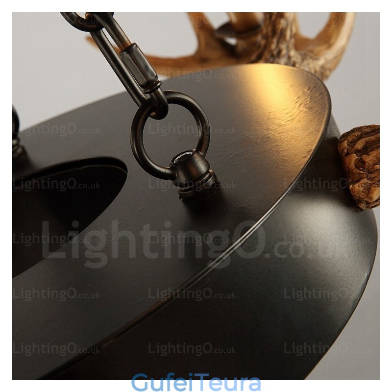 9 אור וינטג' רטרו כפרי נברשת נברשת אור תליון