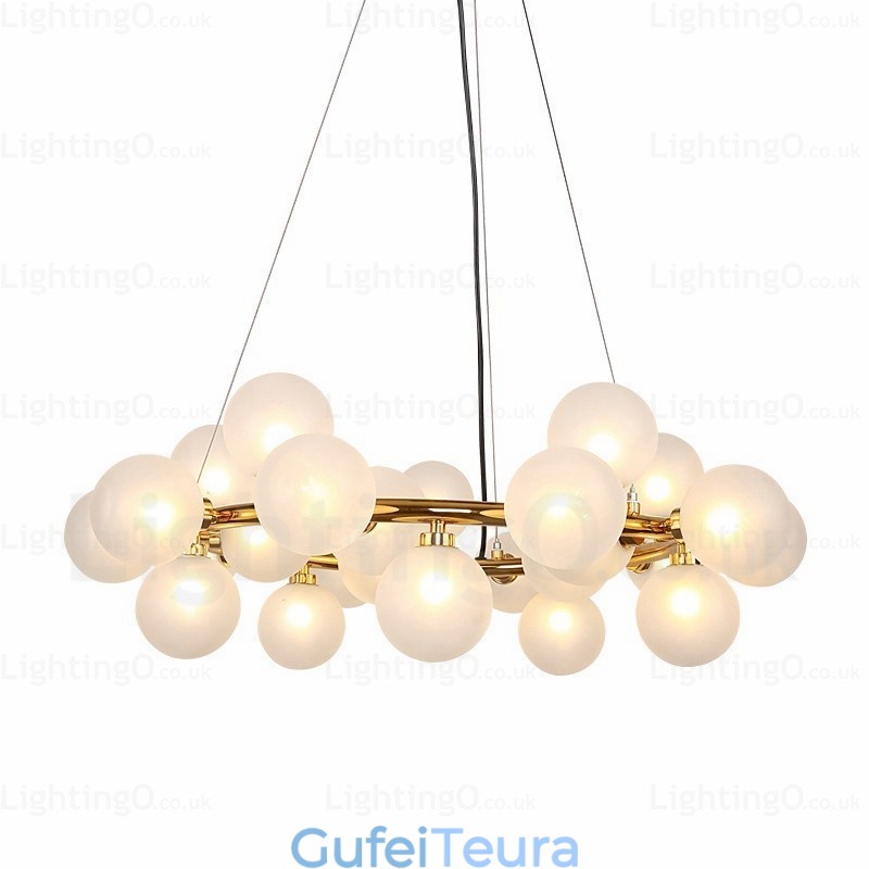 25 אור תליון נורדי עם גוון זכוכית