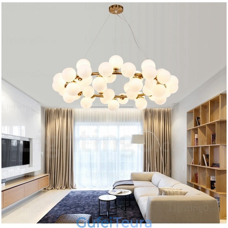 25 אור תליון נורדי עם גוון זכוכית