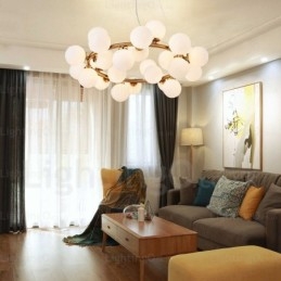 25 אור תליון נורדי עם גוון זכוכית