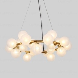 25 אור תליון נורדי עם גוון זכוכית