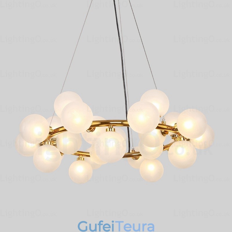 25 אור תליון נורדי עם גוון זכוכית