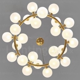 25 אור תליון נורדי עם גוון זכוכית